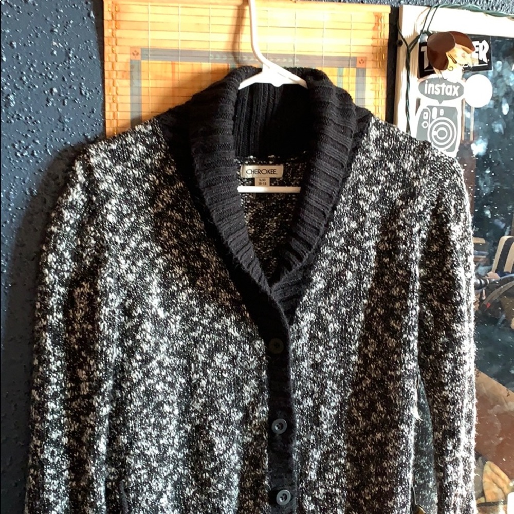 Black and white cardigan